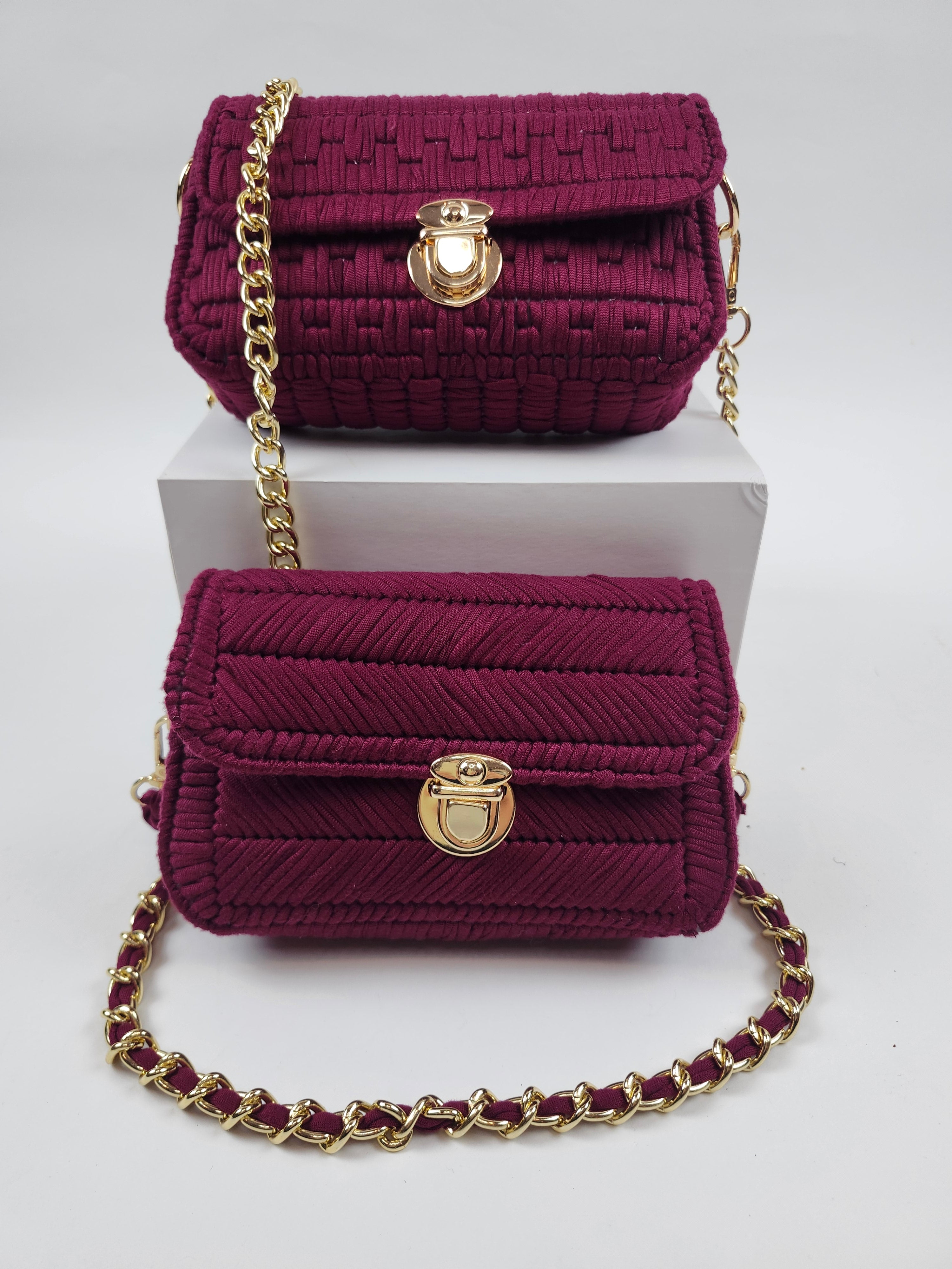 LUXURY HANDBAG BURGUNDY 2