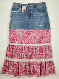 UPCYCLED SKIRT (Pink  Flowers)