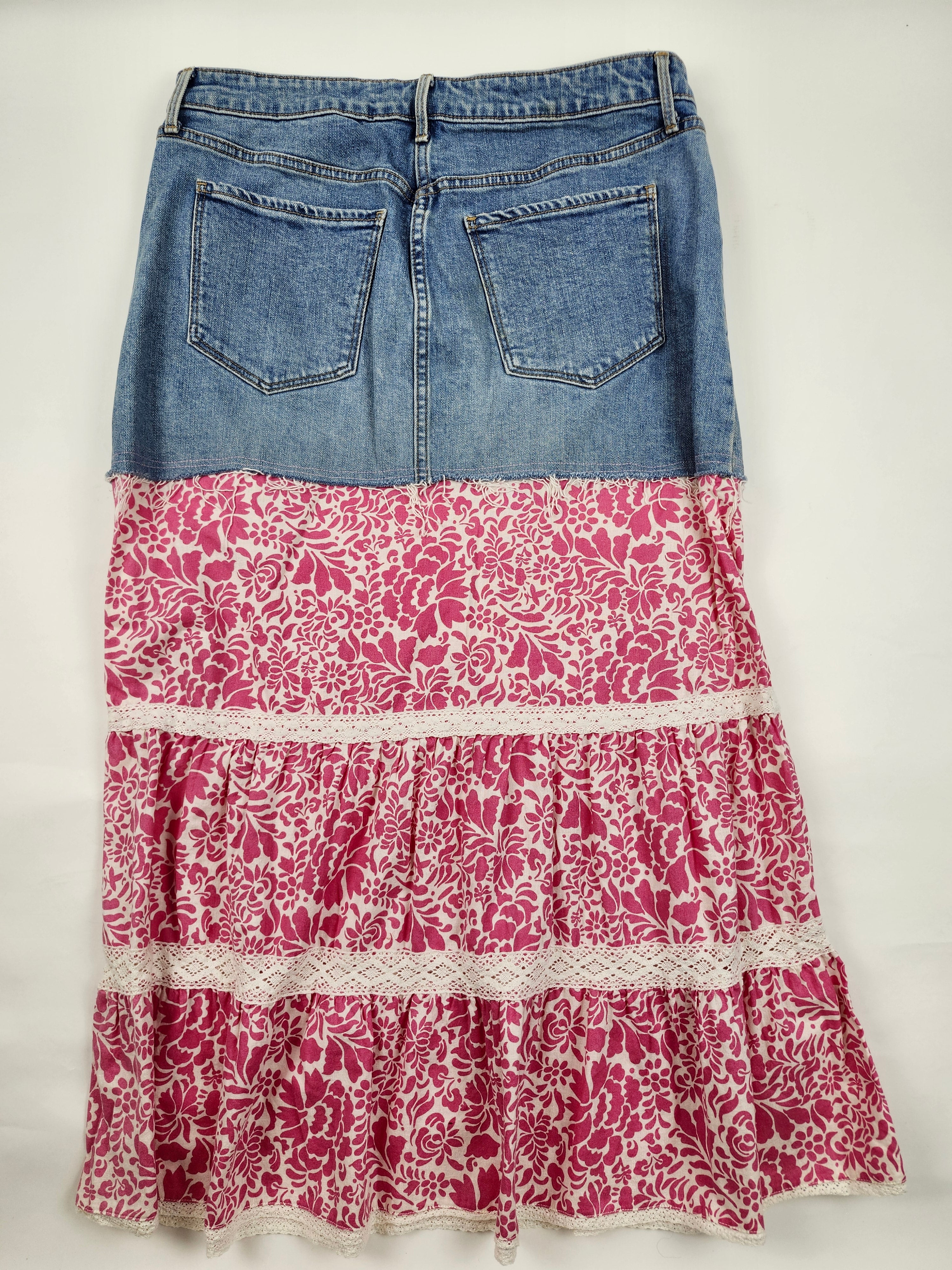 UPCYCLED SKIRT (Pink  Flowers)