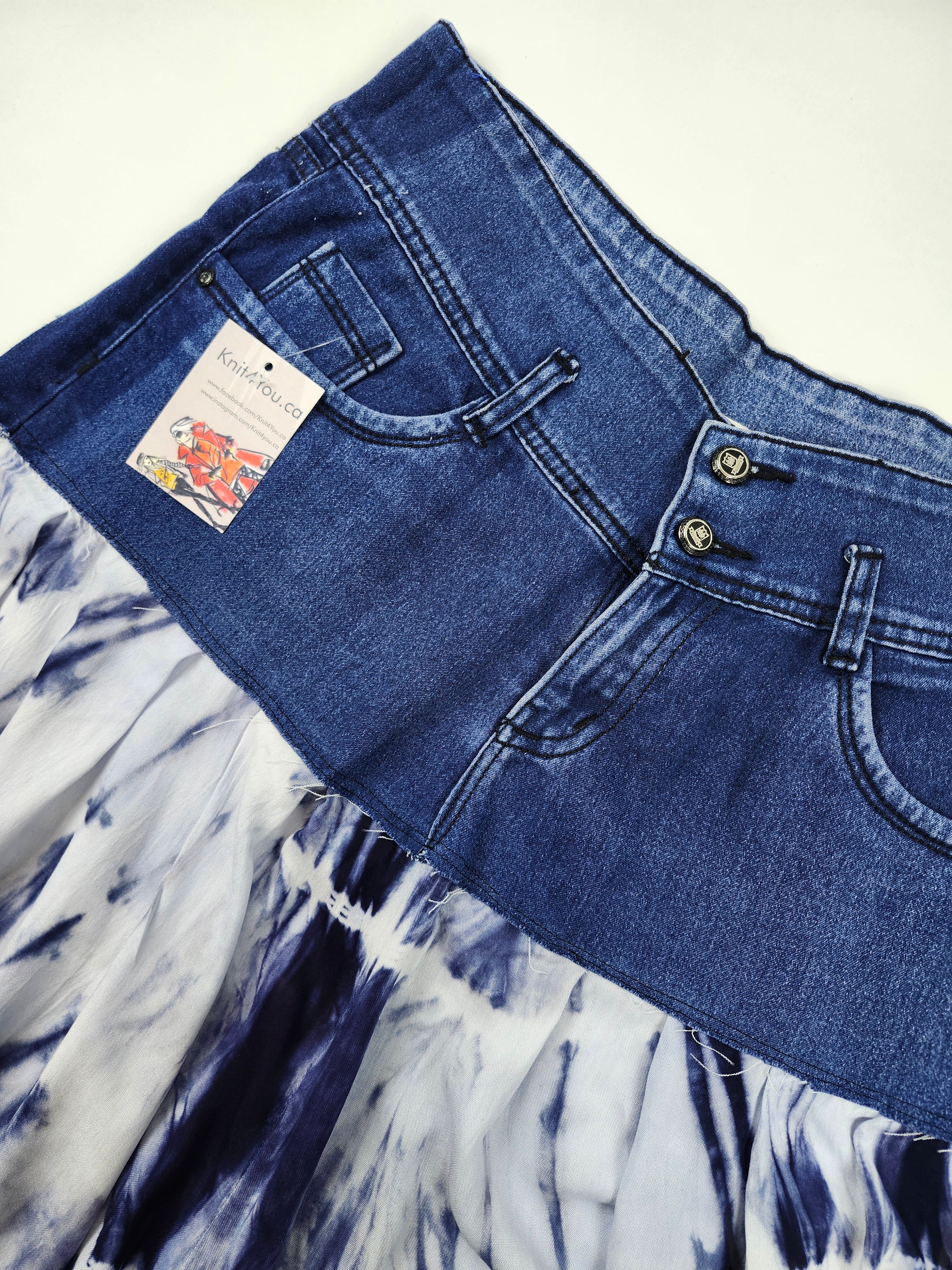 UPCYCLED SKIRT (Blue Washouts)