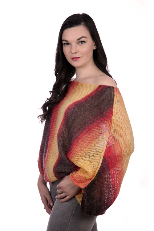 SUNSET BAT-WING SWEATER