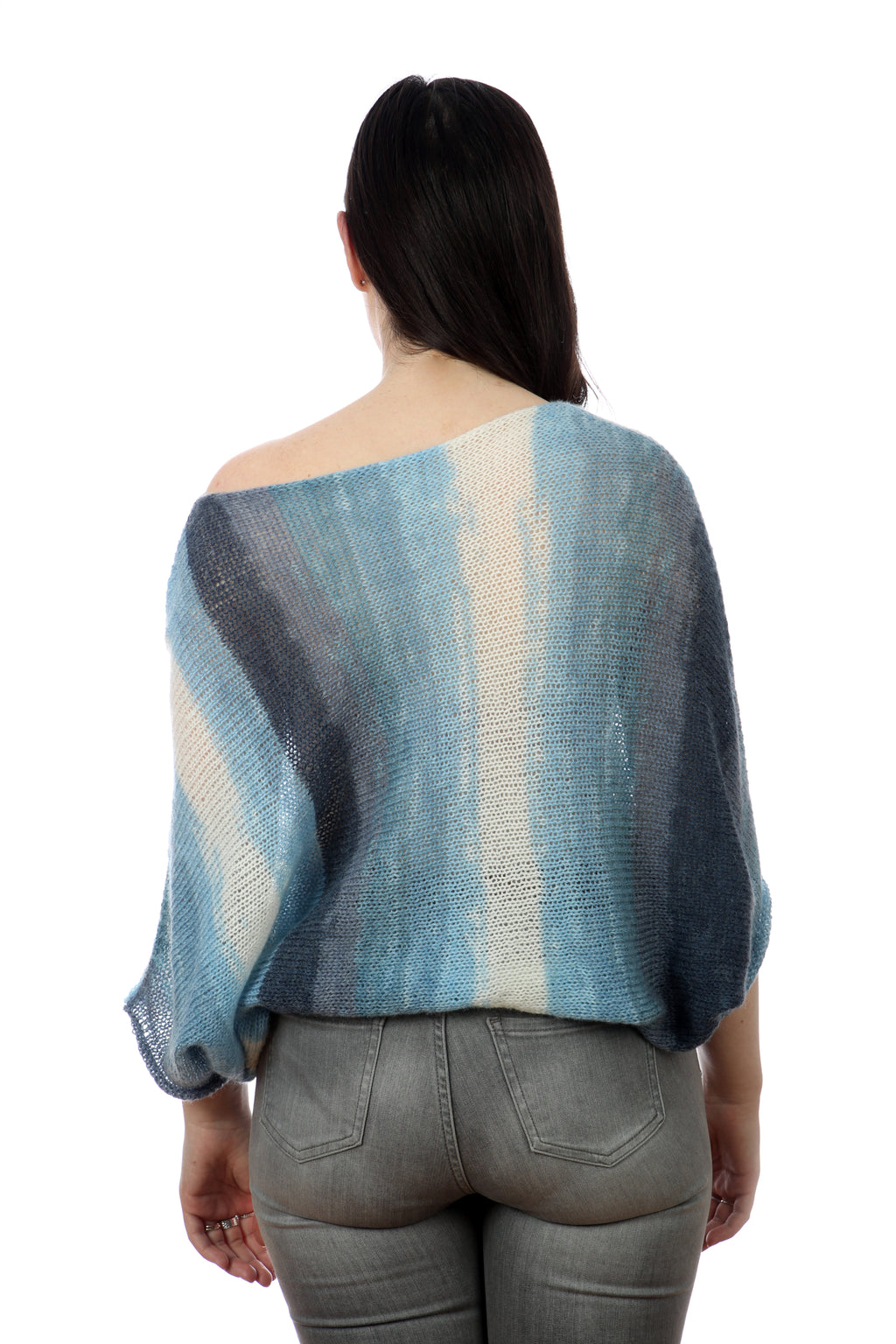 BLUE BAT-WING SWEATER