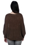 BROWN BAT-WING SWEATER