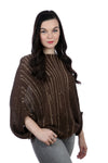 BROWN BAT-WING SWEATER