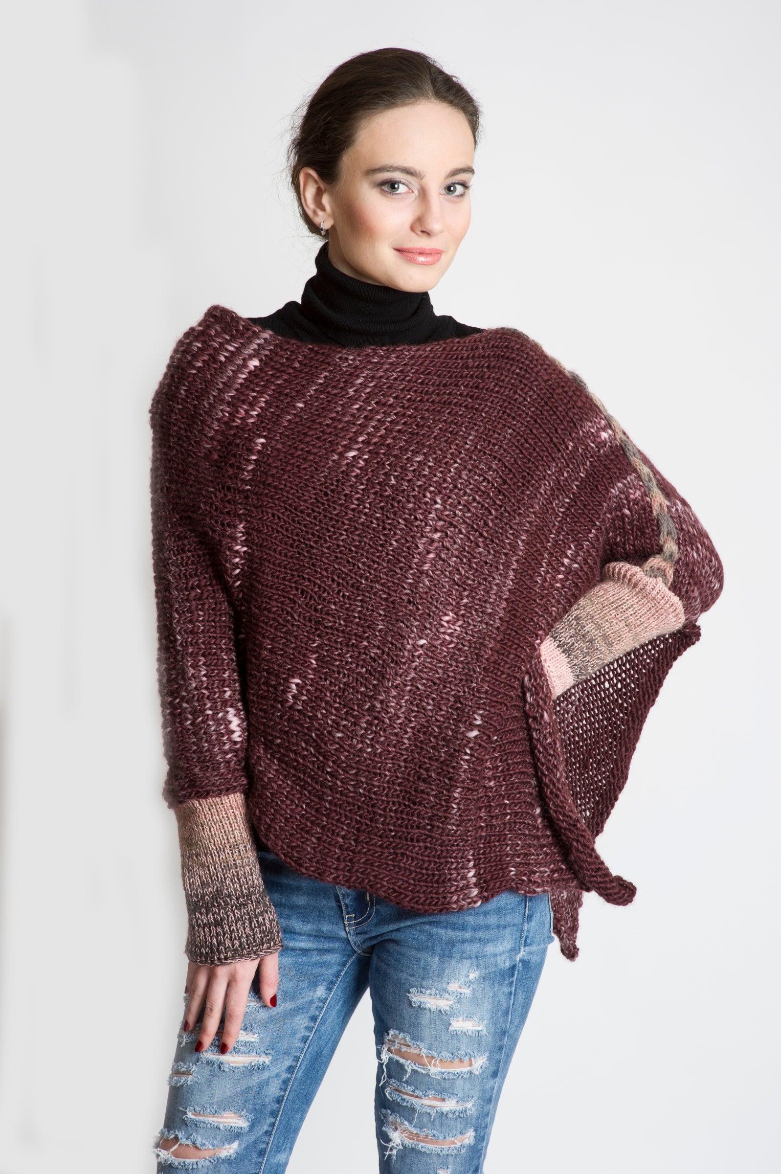 PONCHO – SWEATER CHERRY MIX