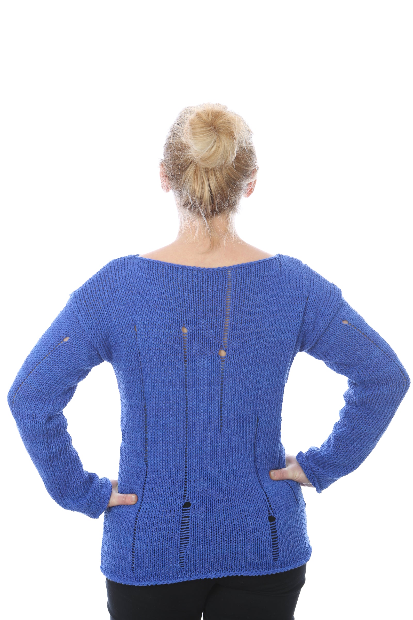 SLIP-STITCH PULLOVER - ROYAL BLUE