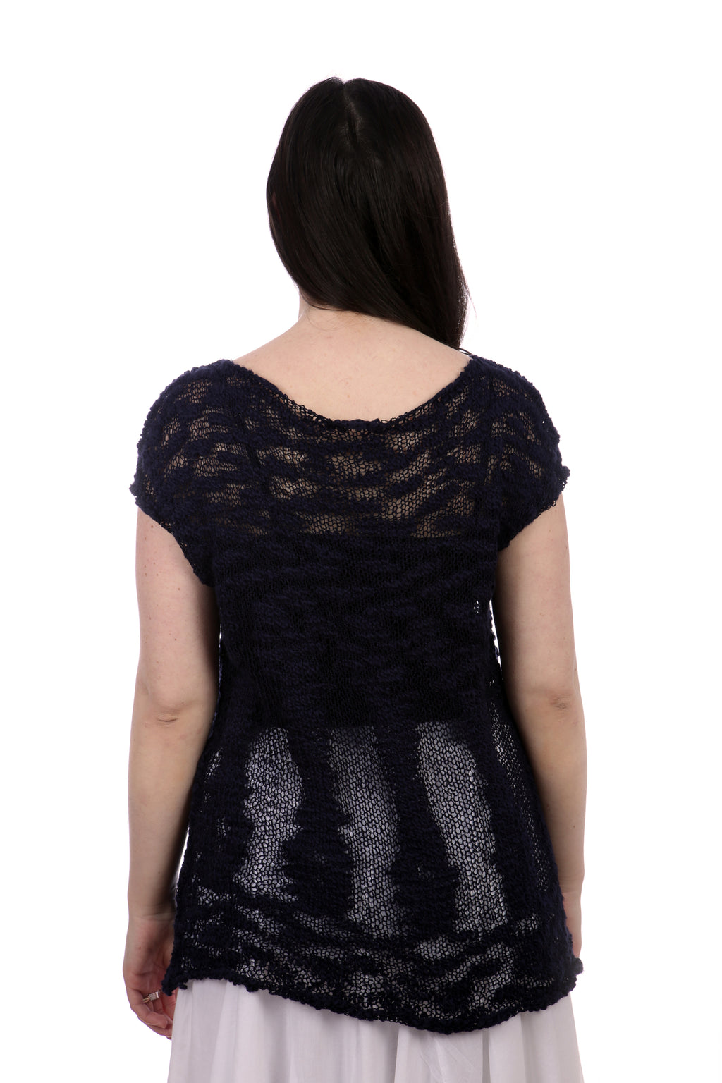 SHORT SLEEVES SUMMER TOP - NAVY