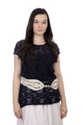 SHORT SLEEVES SUMMER TOP - NAVY
