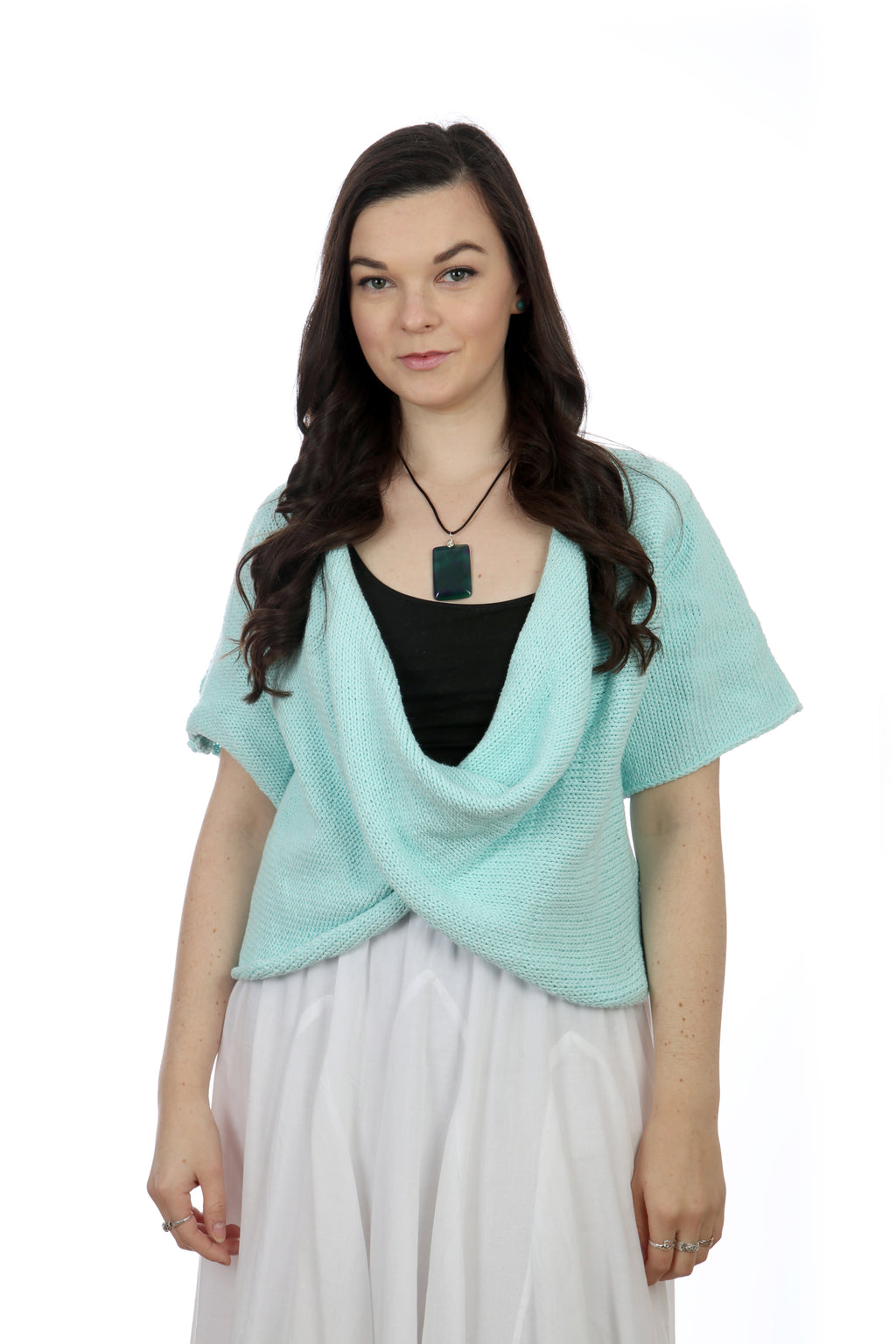 ROBIN-EGG COTTON TWISTER TOP