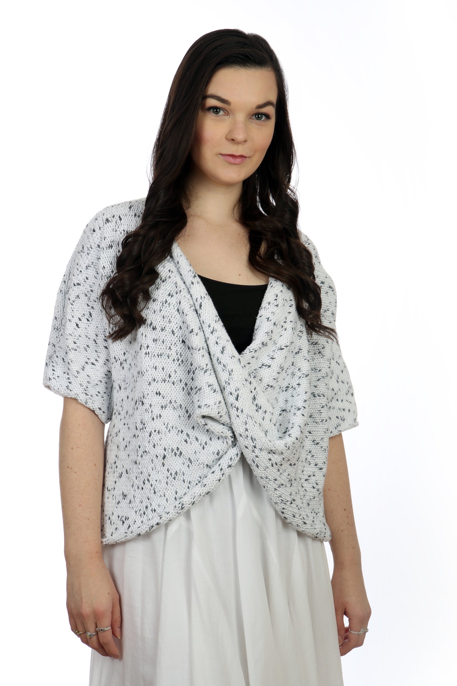 SALT & PEPPER COTTON TWISTER TOP