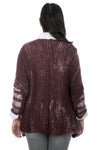 WATERFALL CARDIGAN - CHOCOLATE CHERRY